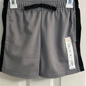 NWT-Jumping Beans Gray and Black Kids' Mesh Shorts
